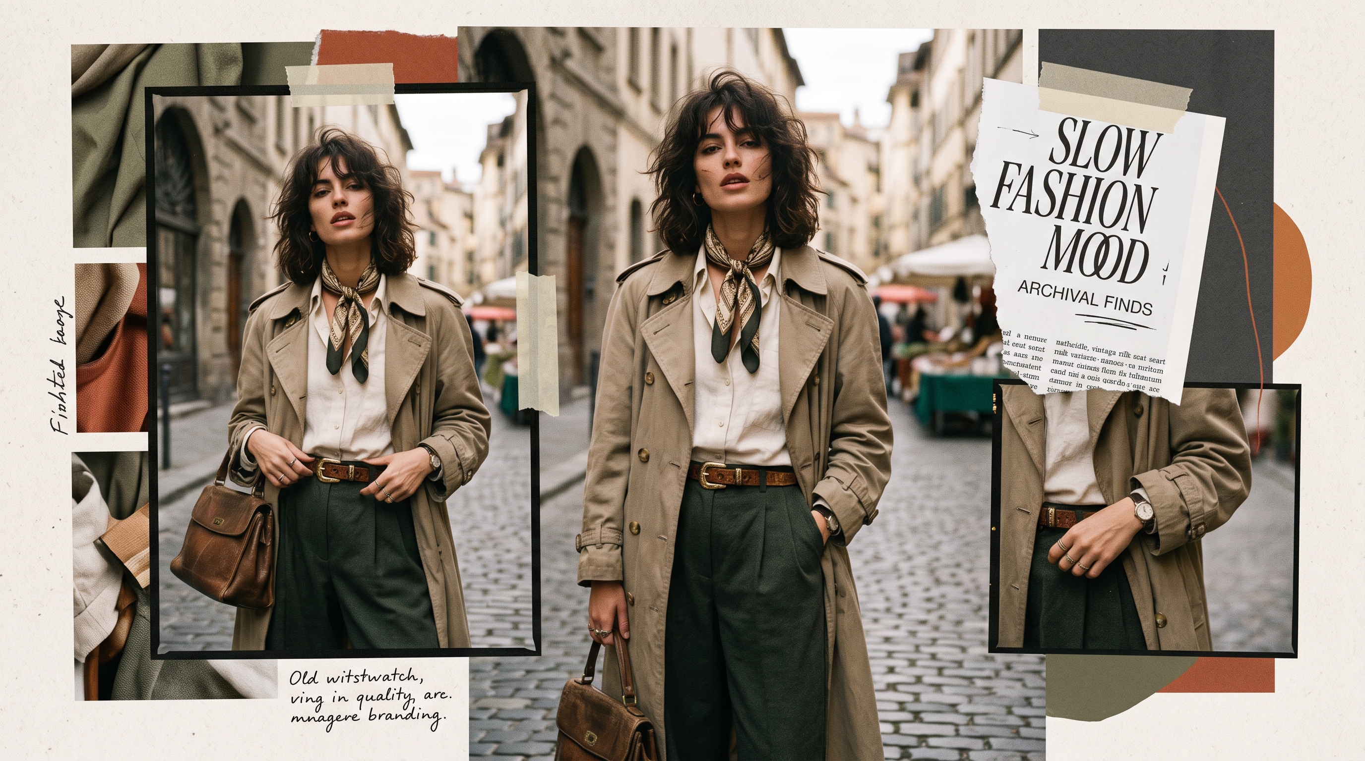 Коллаж стилей: винтаж, архивы и минимализм